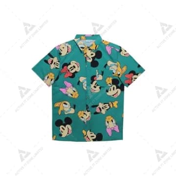 Disney Men's Mickey and Friends Button Down Shirt